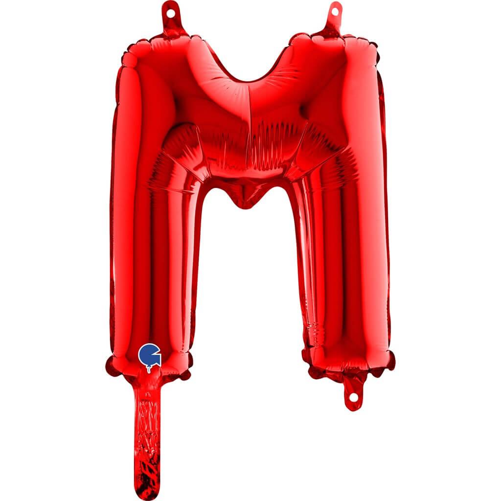 Ballon aluminium lettre M Rouge 36cm