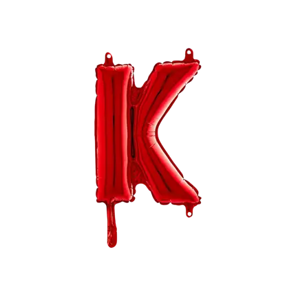 Ballon aluminium lettre K Rouge 36cm