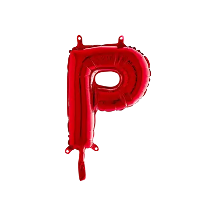 Ballon aluminium lettre P Rouge 36cm