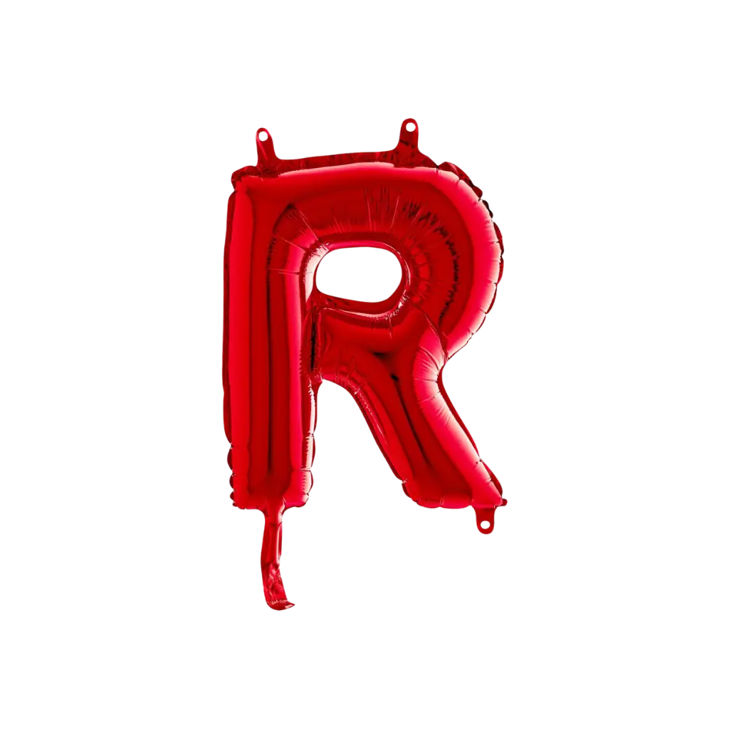 Ballon aluminium lettre R Rouge 36cm