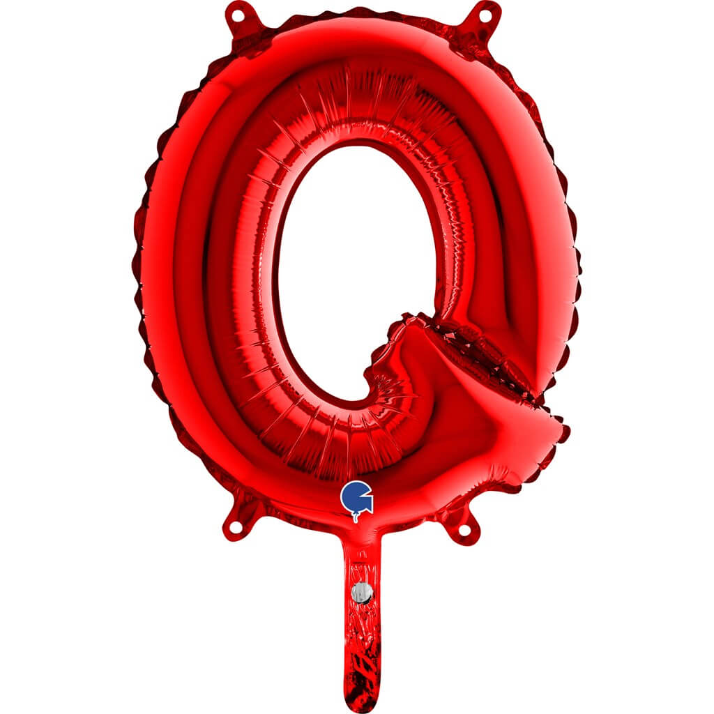 Ballon aluminium lettre Q Rouge 36cm
