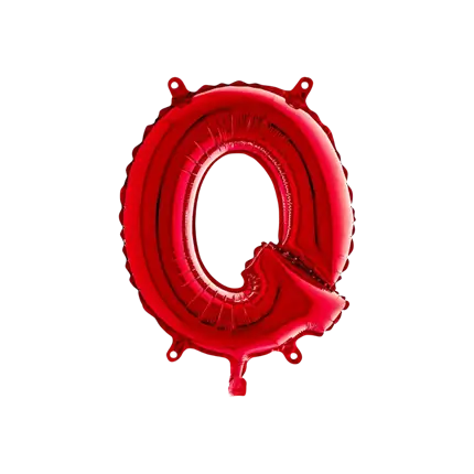 Ballon aluminium lettre Q Rouge 36cm