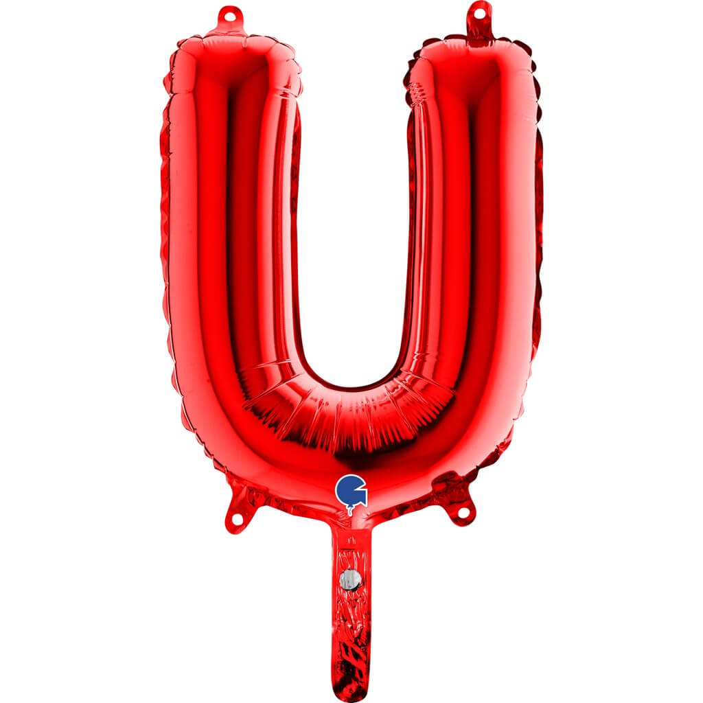 Ballon aluminium lettre U Rouge 36cm