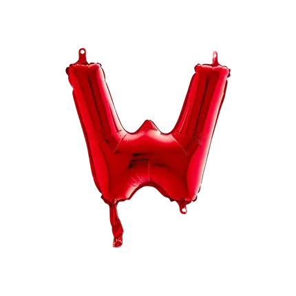 Ballon aluminium lettre W Rouge 36cm
