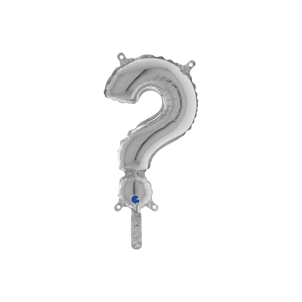 Ballon Aluminium Point d&#39;Interrogation Argent 36cm