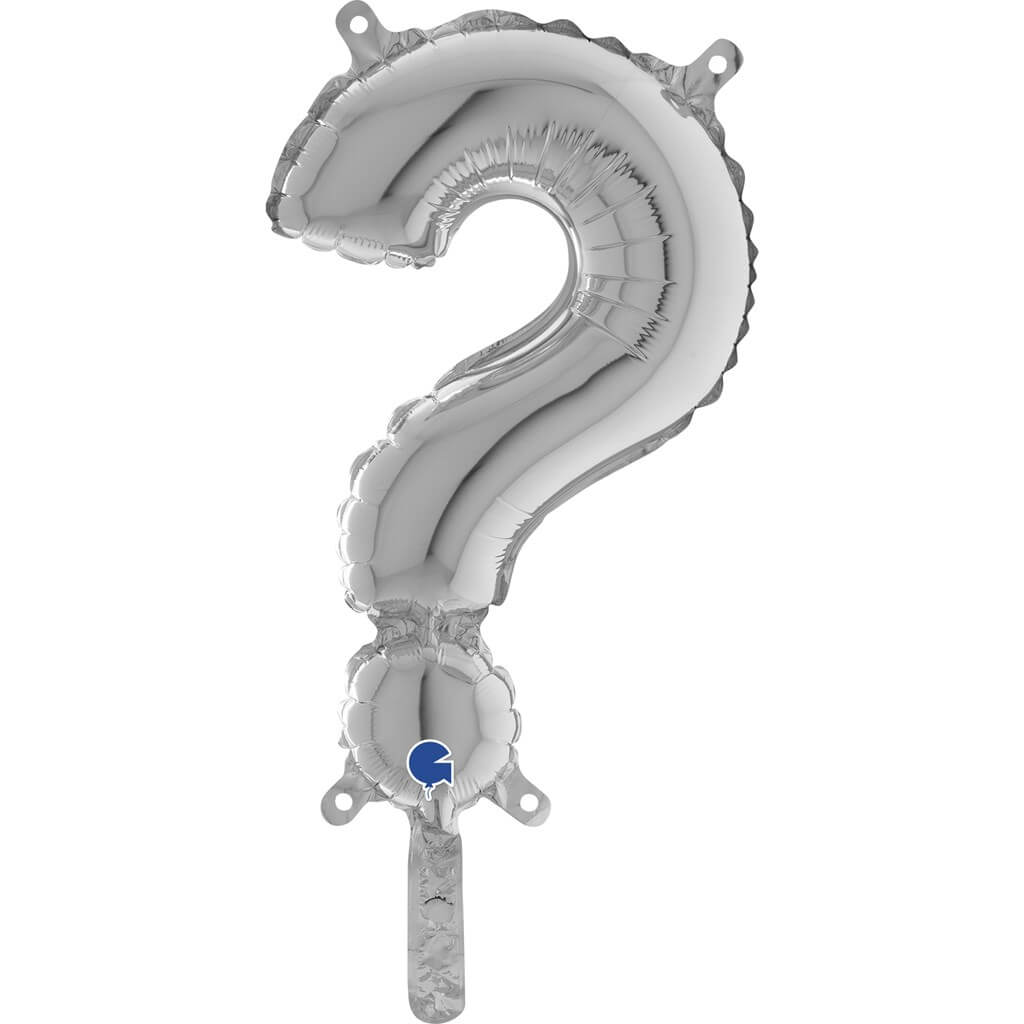 Ballon Aluminium Point d'Interrogation Argent 36cm