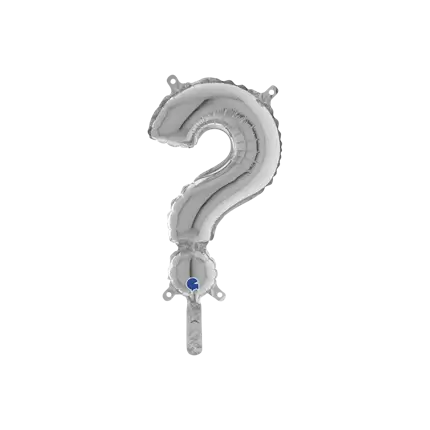Ballon Aluminium Point d'Interrogation Argent 36cm