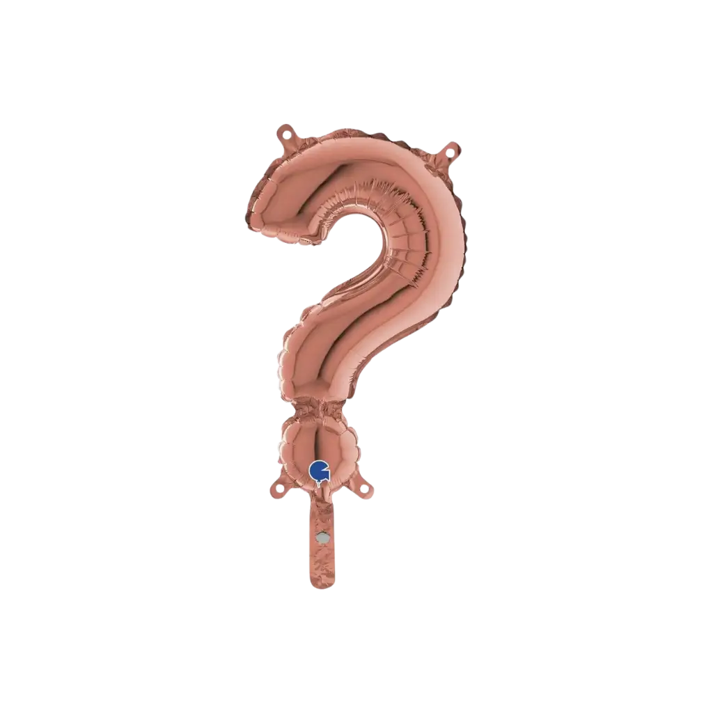 Ballon Aluminium Point d&#39;Interrogation Or Rose 36cm