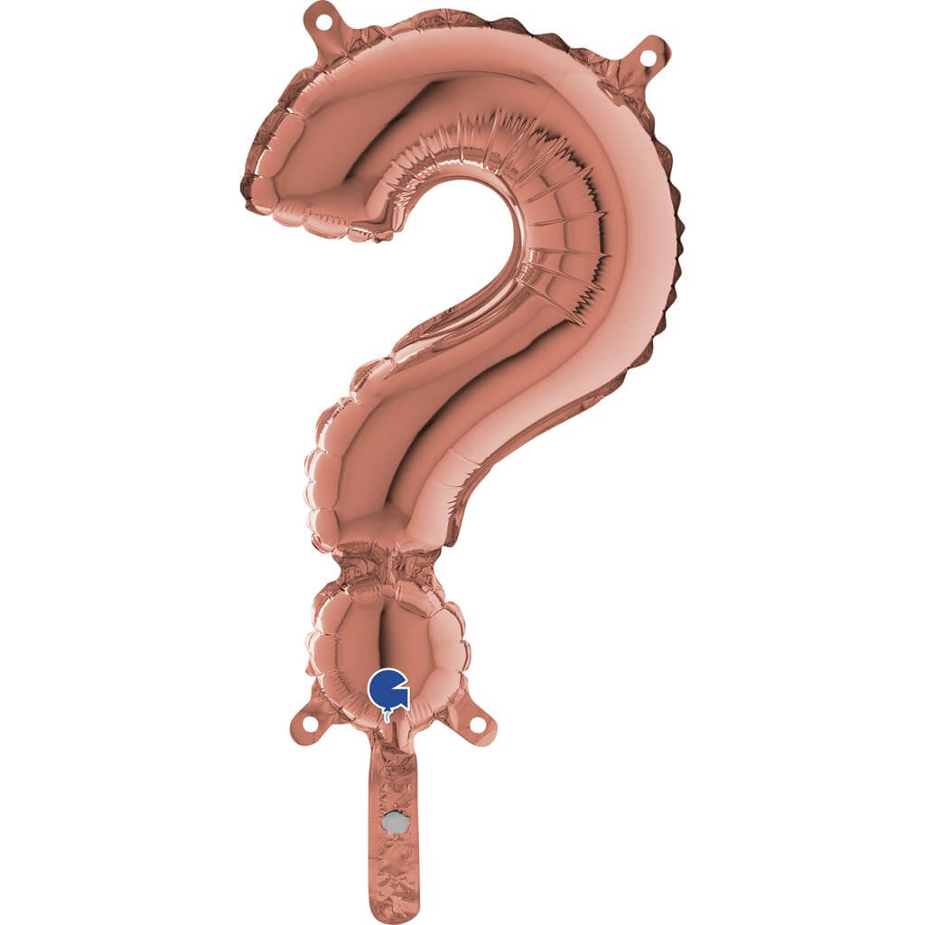 Ballon Aluminium Point d'Interrogation Or Rose 36cm