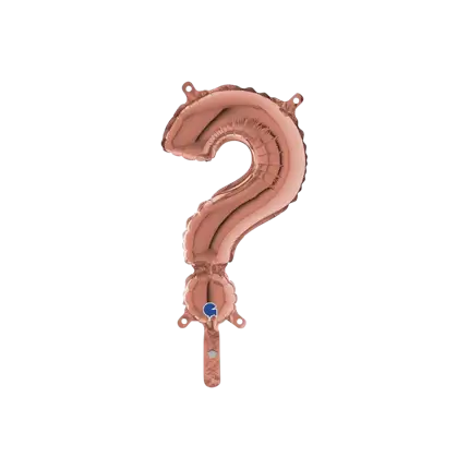 Ballon Aluminium Point d'Interrogation Or Rose 36cm