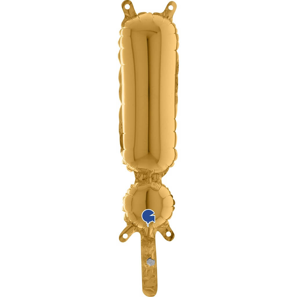 Ballon Aluminium Point d'Exclamation Or 36cm