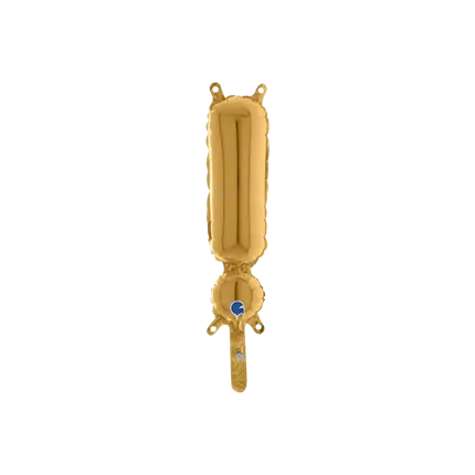 Ballon Aluminium Point d'Exclamation Or 36cm