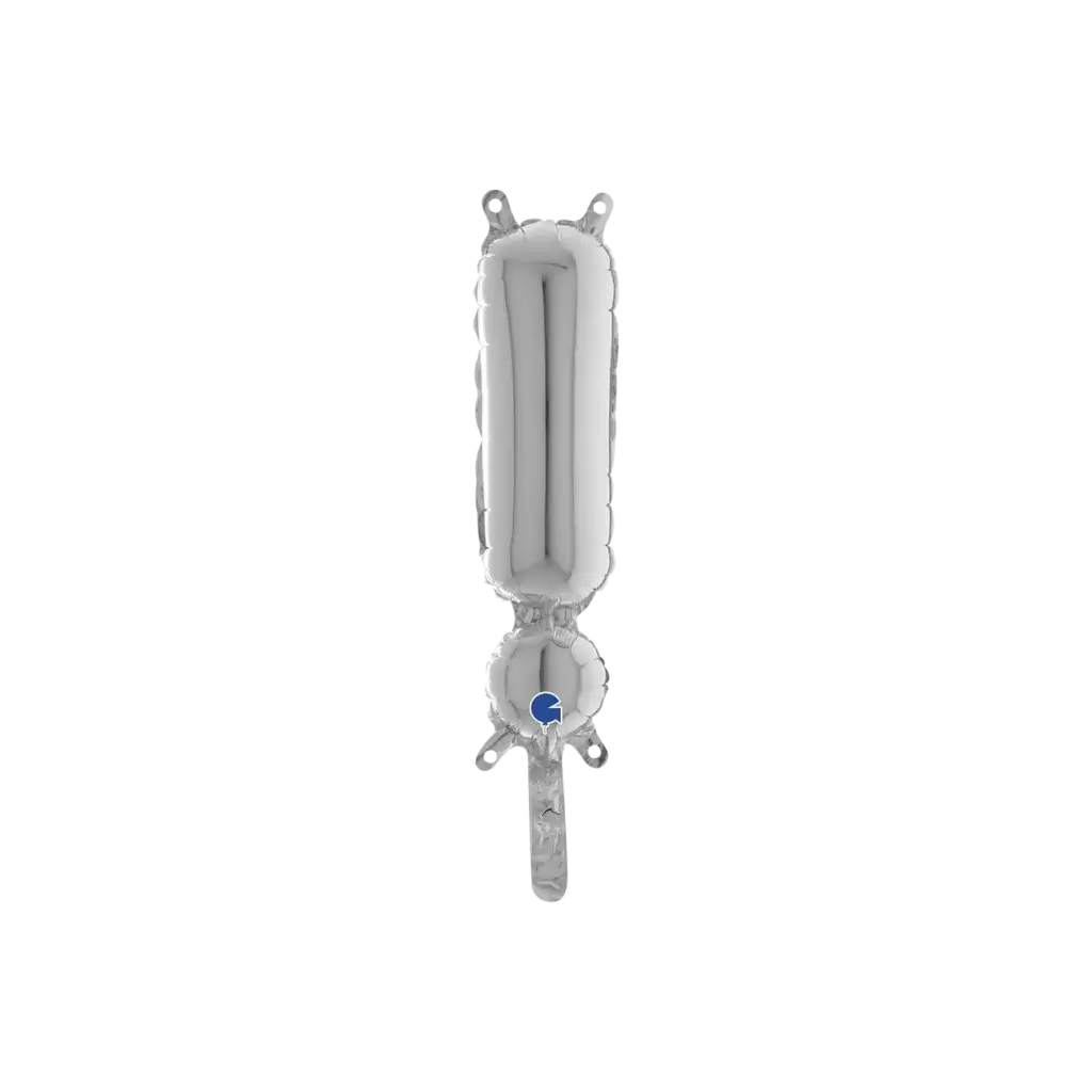 Ballon Aluminium Point d&#39;Exclamation Argent 36cm