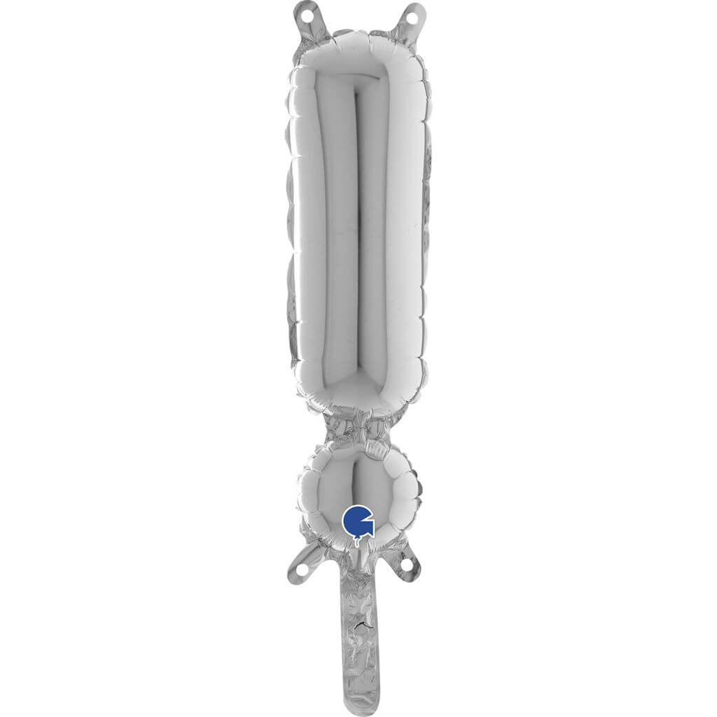 Ballon Aluminium Point d'Exclamation Argent 36cm