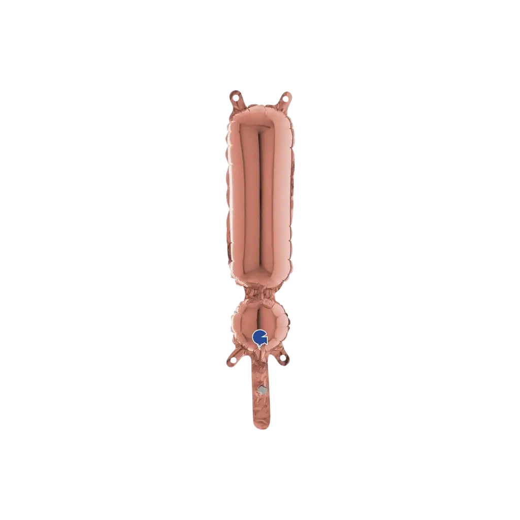 Ballon Aluminium Point d&#39;exclamation Or Rose 35cm