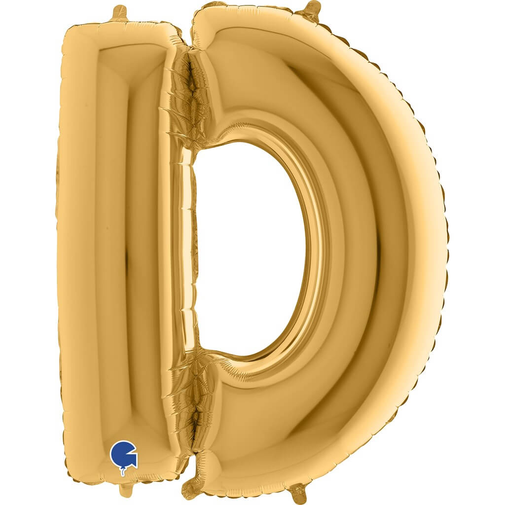 Ballon aluminium lettre D Or 102cm