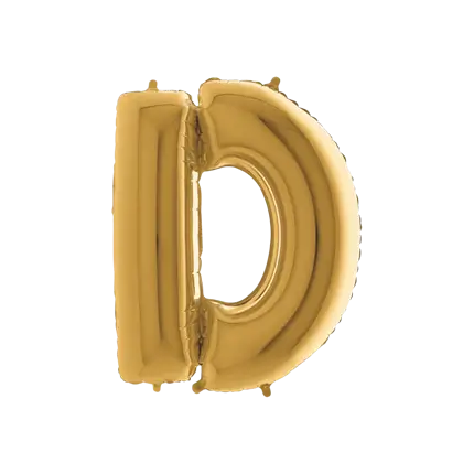Ballon aluminium lettre D Or 102cm