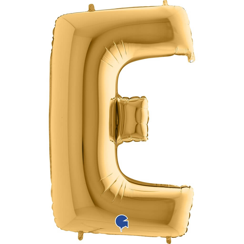 Ballon aluminium lettre E Or 102cm