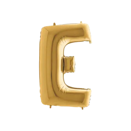 Ballon aluminium lettre E Or 102cm