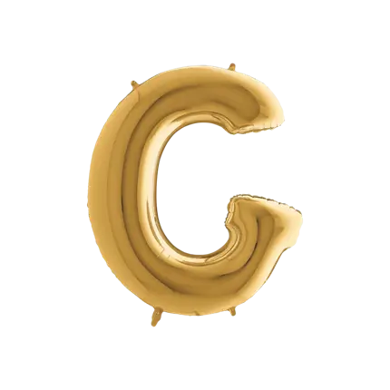 Ballon aluminium lettre G Or 102cm