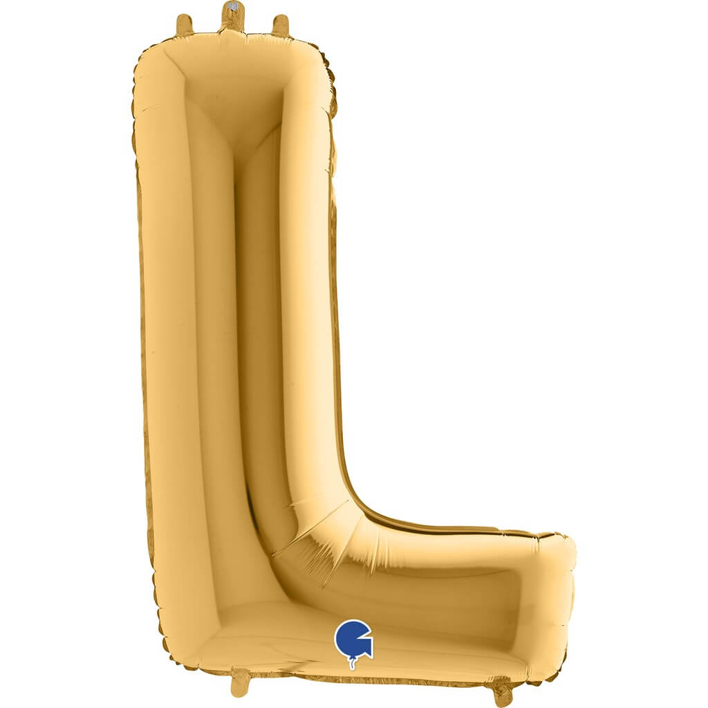 Ballon aluminium lettre L Or 102cm