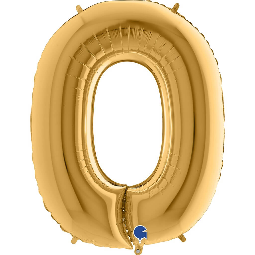 Ballon aluminium lettre O Or 102cm