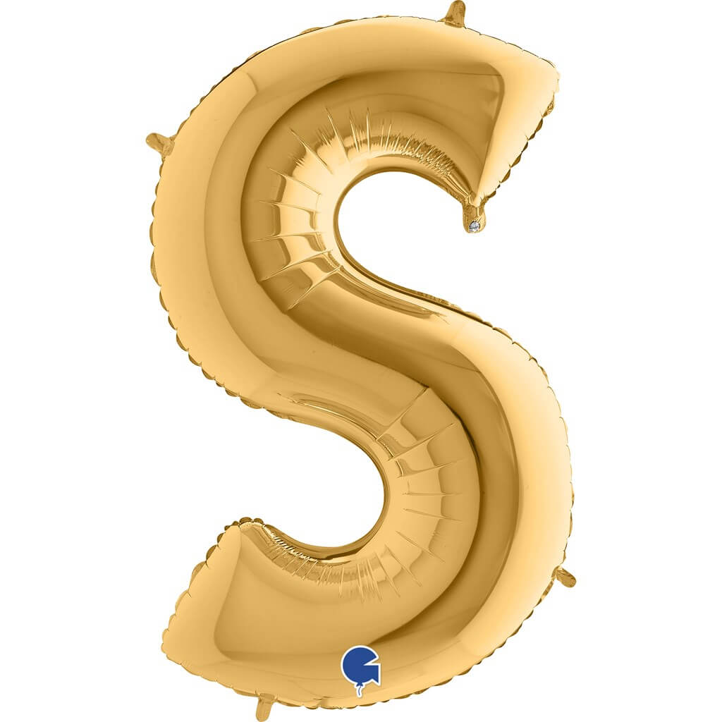 Ballon aluminium lettre S Or 102cm