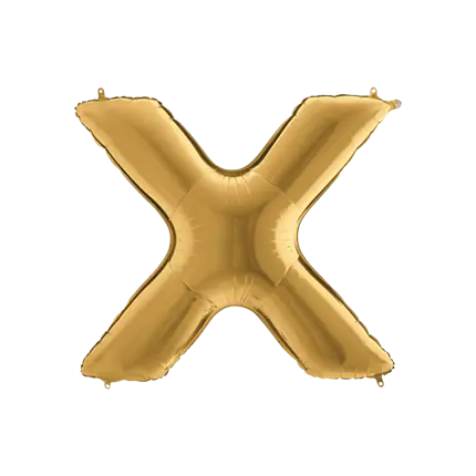 Ballon aluminium lettre X Or 102cm