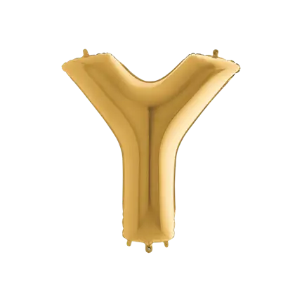 Ballon aluminium lettre Y Or 102cm