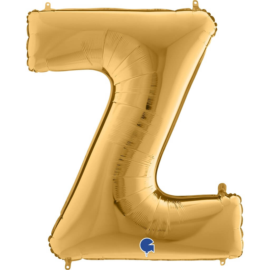Ballon aluminium lettre Z Or 102cm