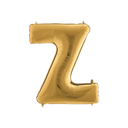 Ballon aluminium lettre Z Or 102cm