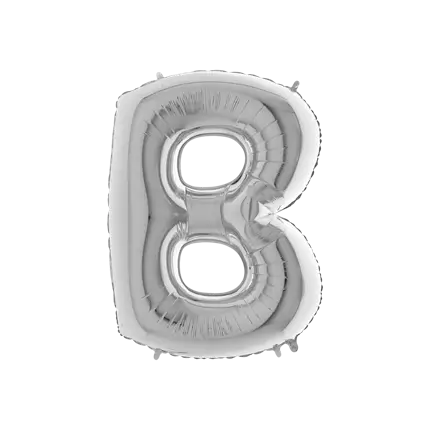 Ballon Aluminium lettre B Argent 102cm