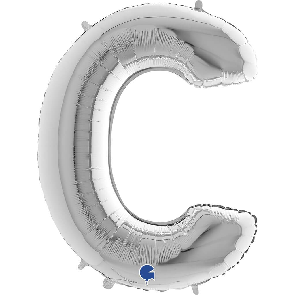 Ballon Aluminium lettre C Argent 102cm