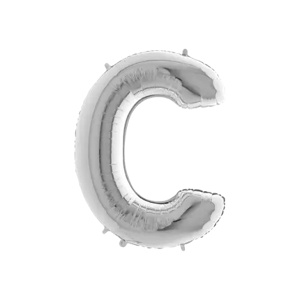 Ballon Aluminium lettre C Argent 102cm