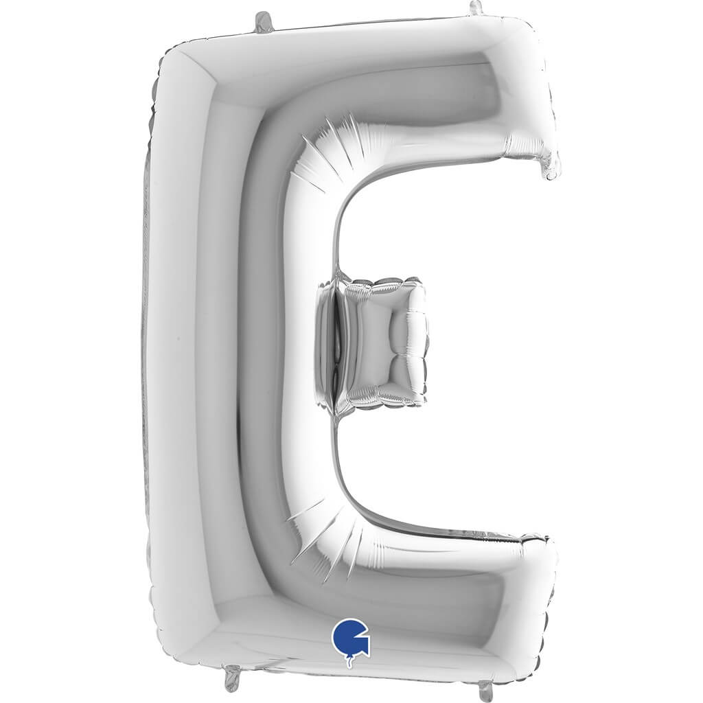 Ballon Aluminium lettre E Argent 102cm