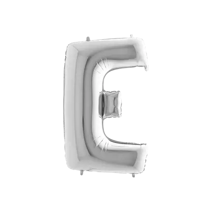 Ballon Aluminium lettre E Argent 102cm