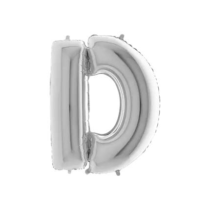 Ballon Aluminium lettre D Argent 102cm