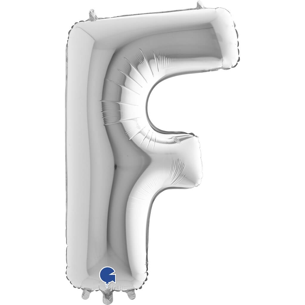 Ballon Aluminium lettre F Argent 102cm