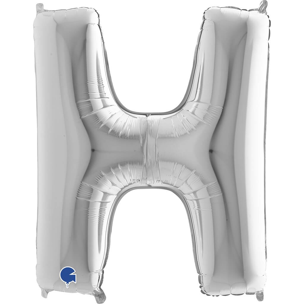 Ballon Aluminium lettre H Argent 102cm
