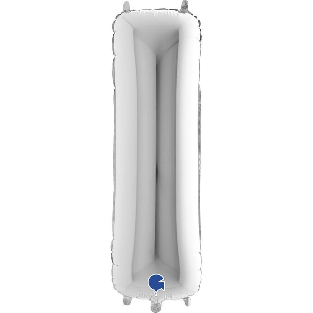 Ballon Aluminium lettre I Argent 102cm