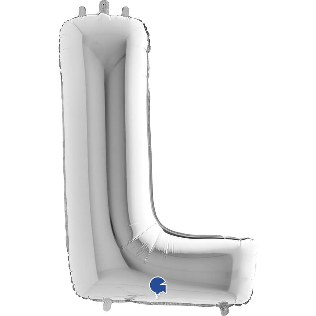 Ballon Aluminium lettre L Argent 102cm