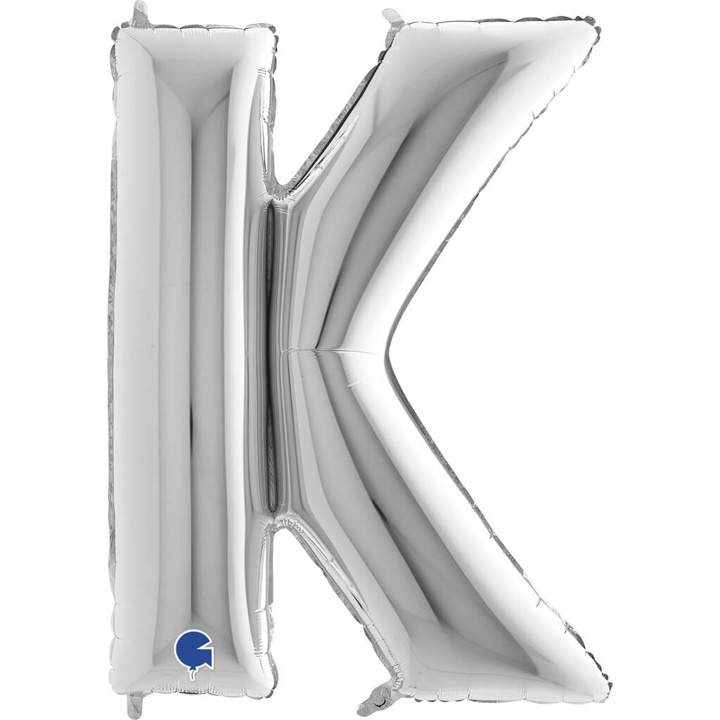 Ballon Aluminium lettre K Argent 102cm