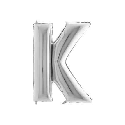Ballon Aluminium lettre K Argent 102cm
