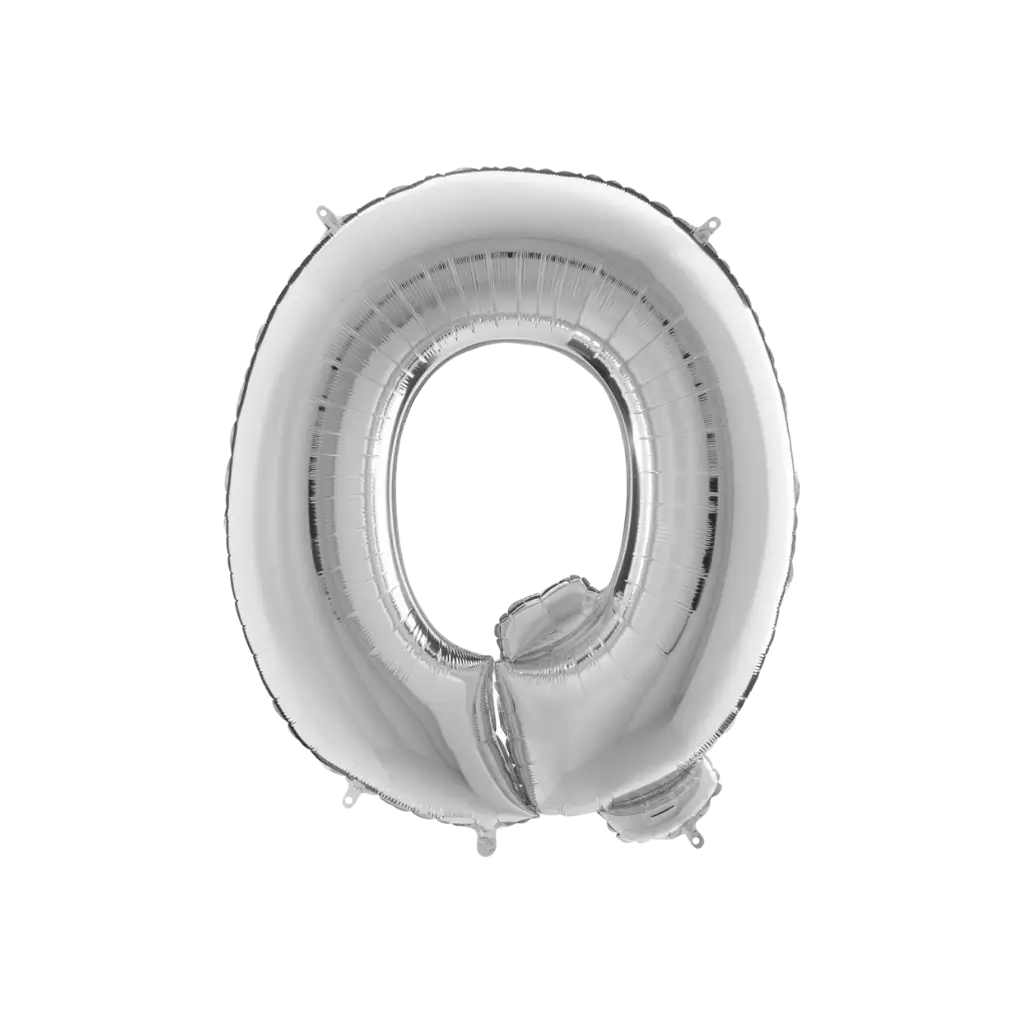 Ballon Aluminium lettre Q Argent 102cm