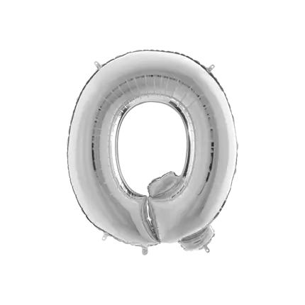 Ballon Aluminium lettre Q Argent 102cm