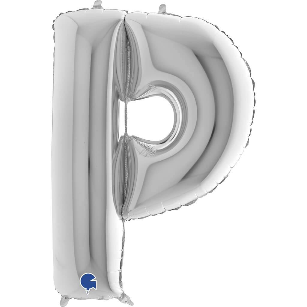 Ballon Aluminium lettre P Argent 102cm