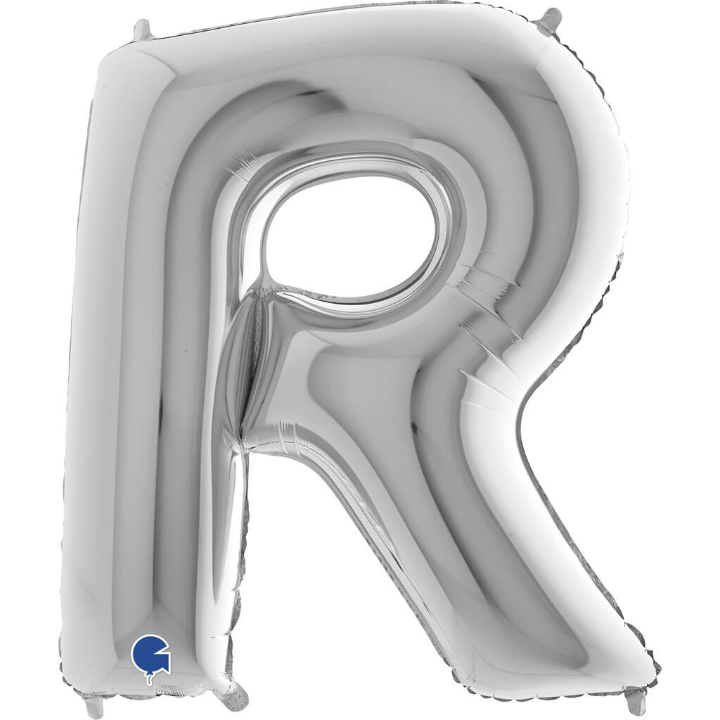 Ballon Aluminium lettre R Argent 102cm