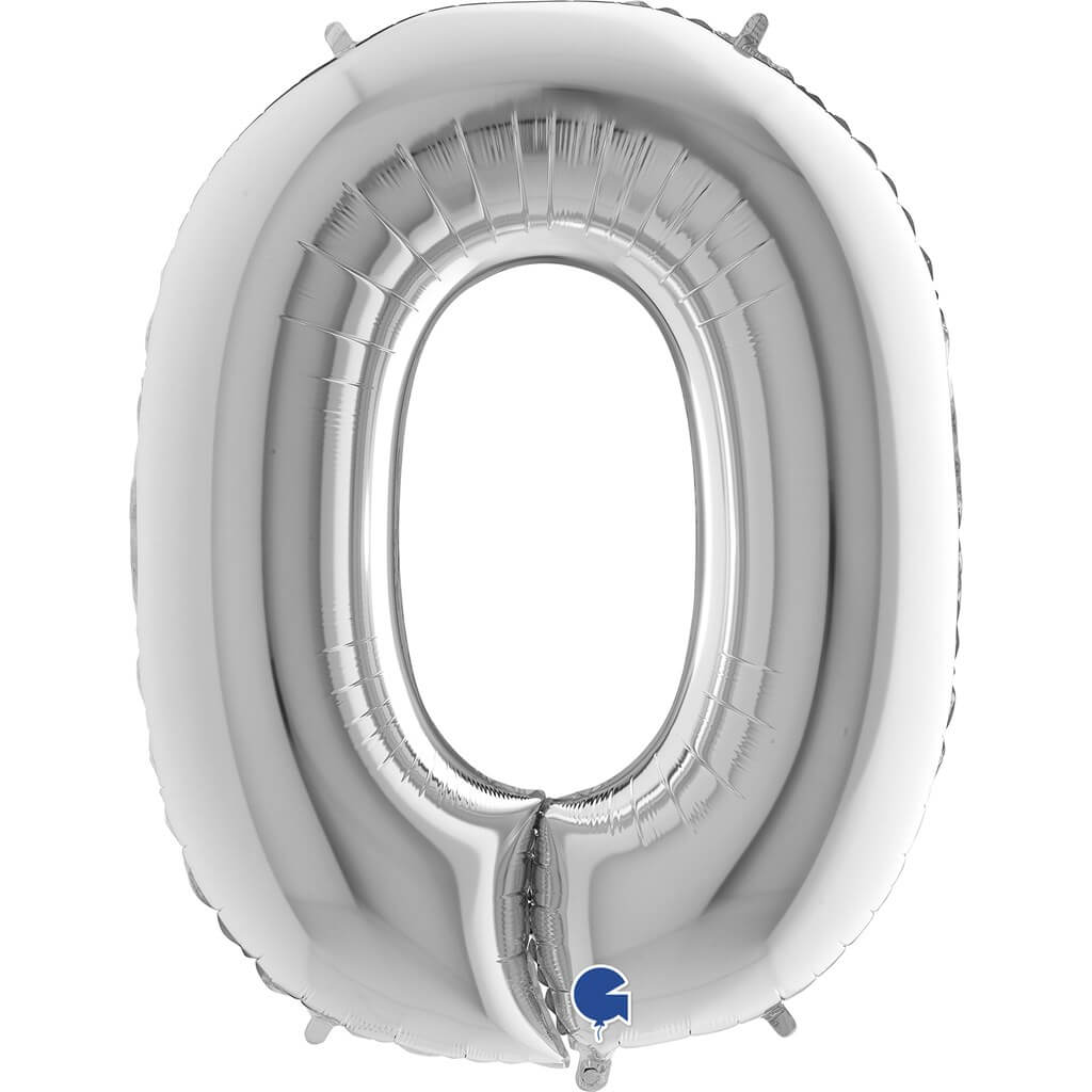 Ballon Aluminium lettre O Argent 102cm