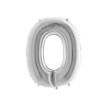 Ballon Aluminium lettre O Argent 102cm