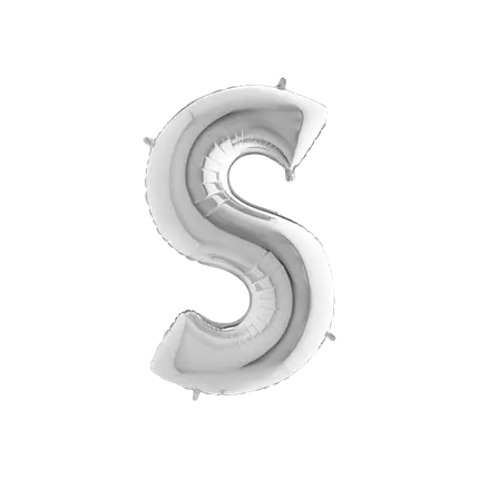 Ballon Aluminium lettre S Argent 102cm